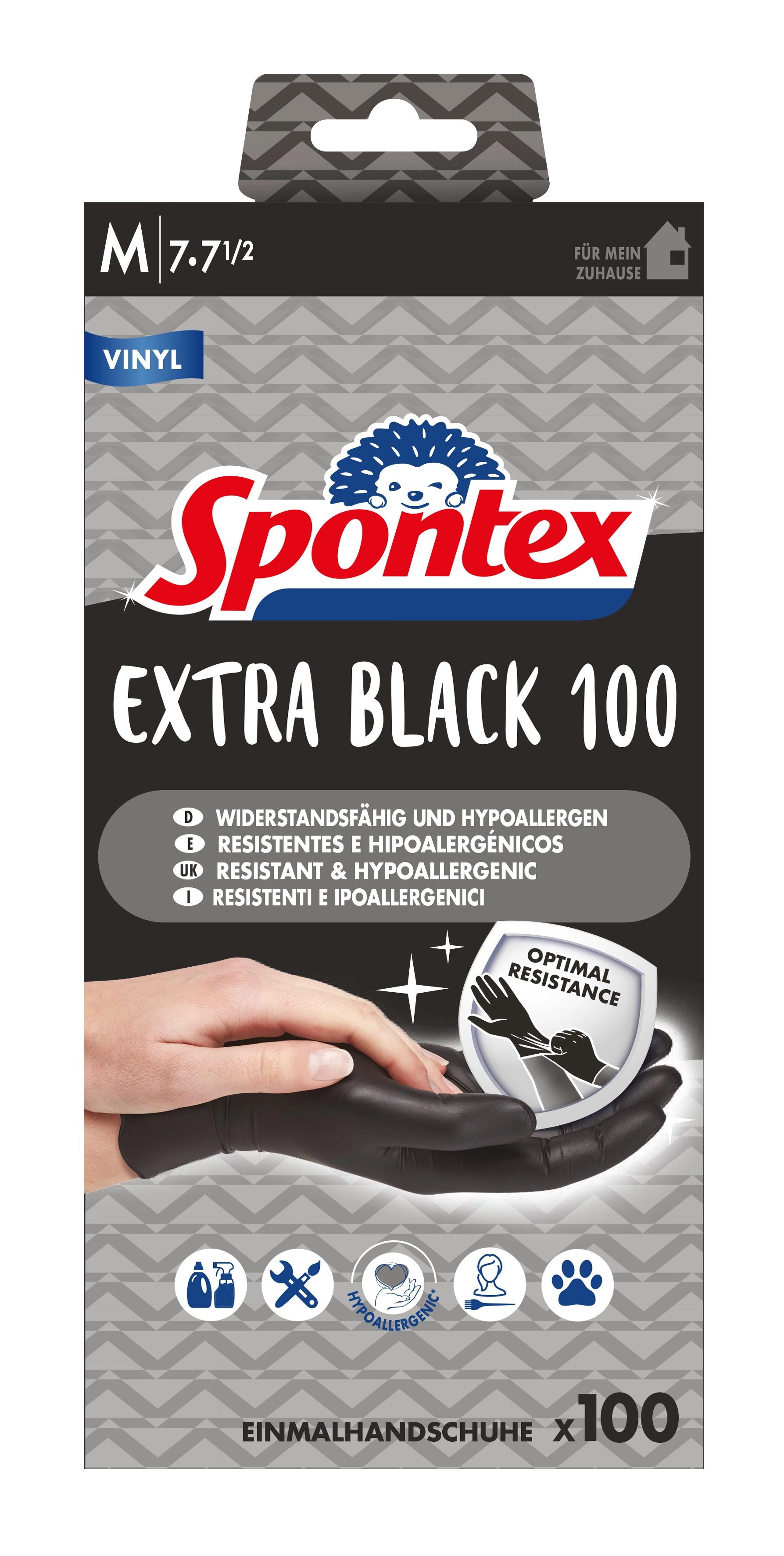 Spontex disposable gloves Extra Black 100