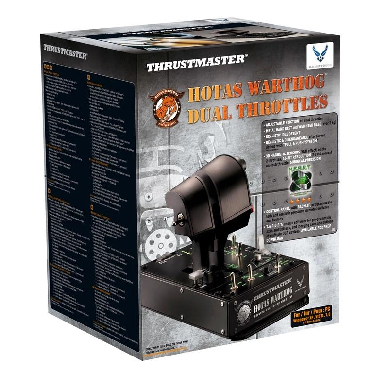 Thrustmaster HOTAS Warthog Dual Throttles Melns USB Flight Sim PC (dators)
