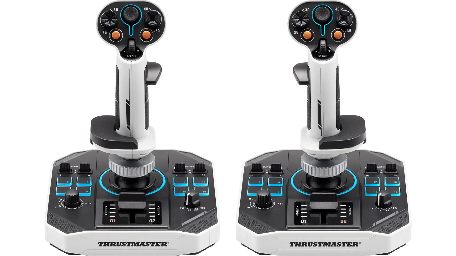 Thrustmaster Sol-R 2 HOSAS Space Sim Duo Melns, Balts USB Lidojuma kursorsvira Analogā / digitālā PC (dators)