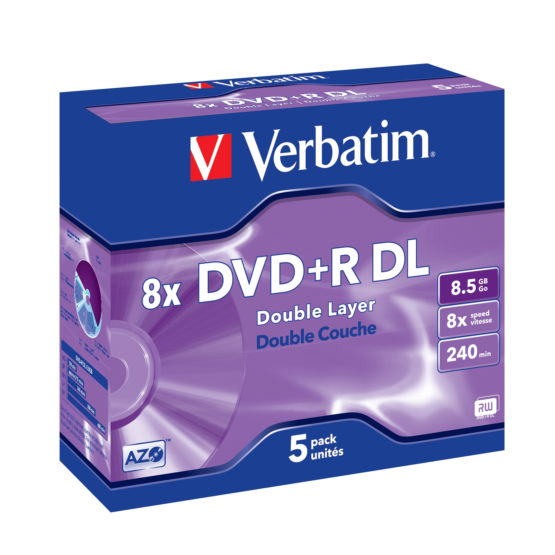 DVD+R (8x) 8.5GB DoubleLayer 5P
