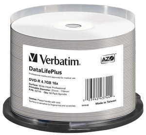 Matricas DVD-R AZO Verbatim 4.7GB