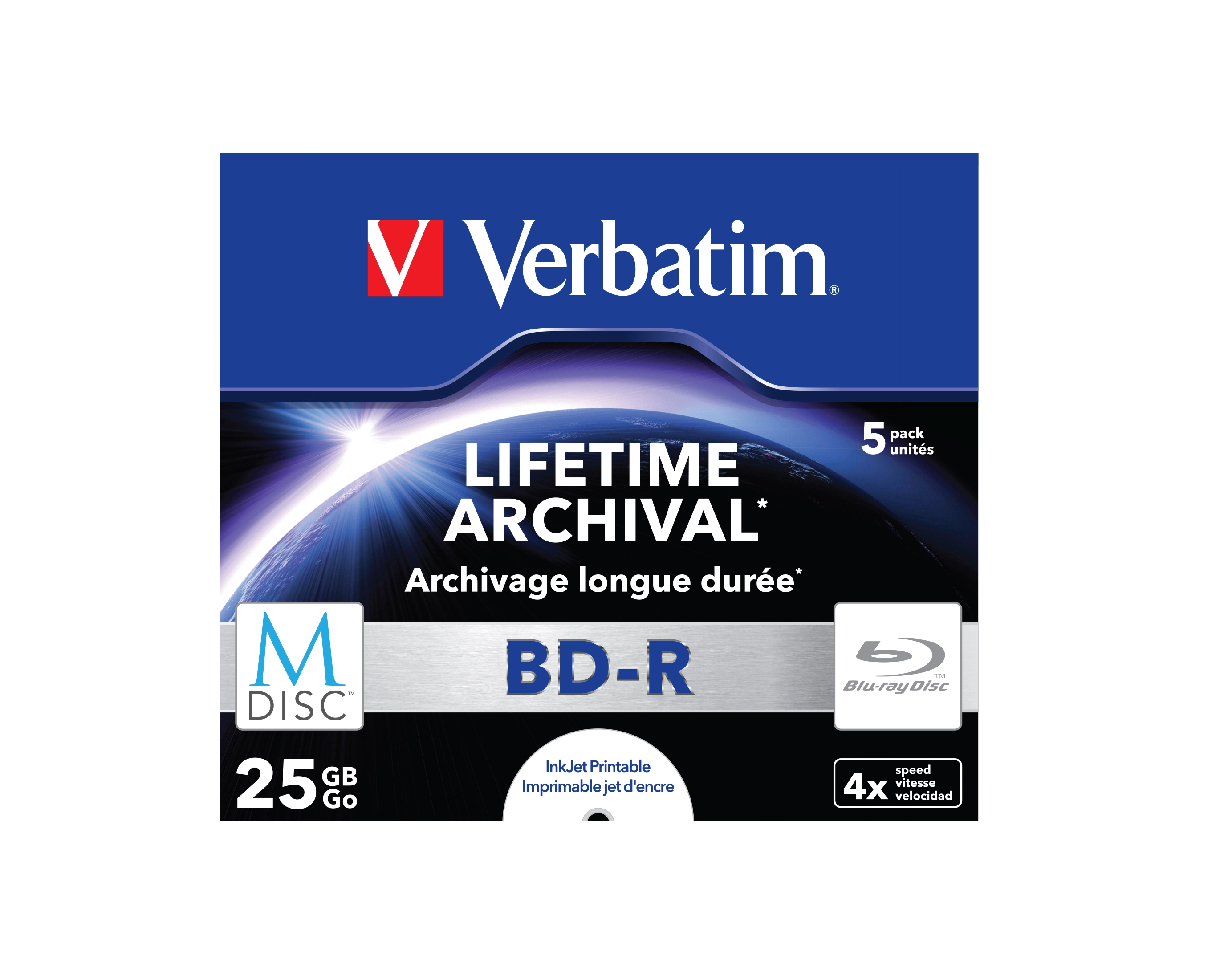 Verbatim 43823 BD-R M-DISC 25GB/1-4x (5