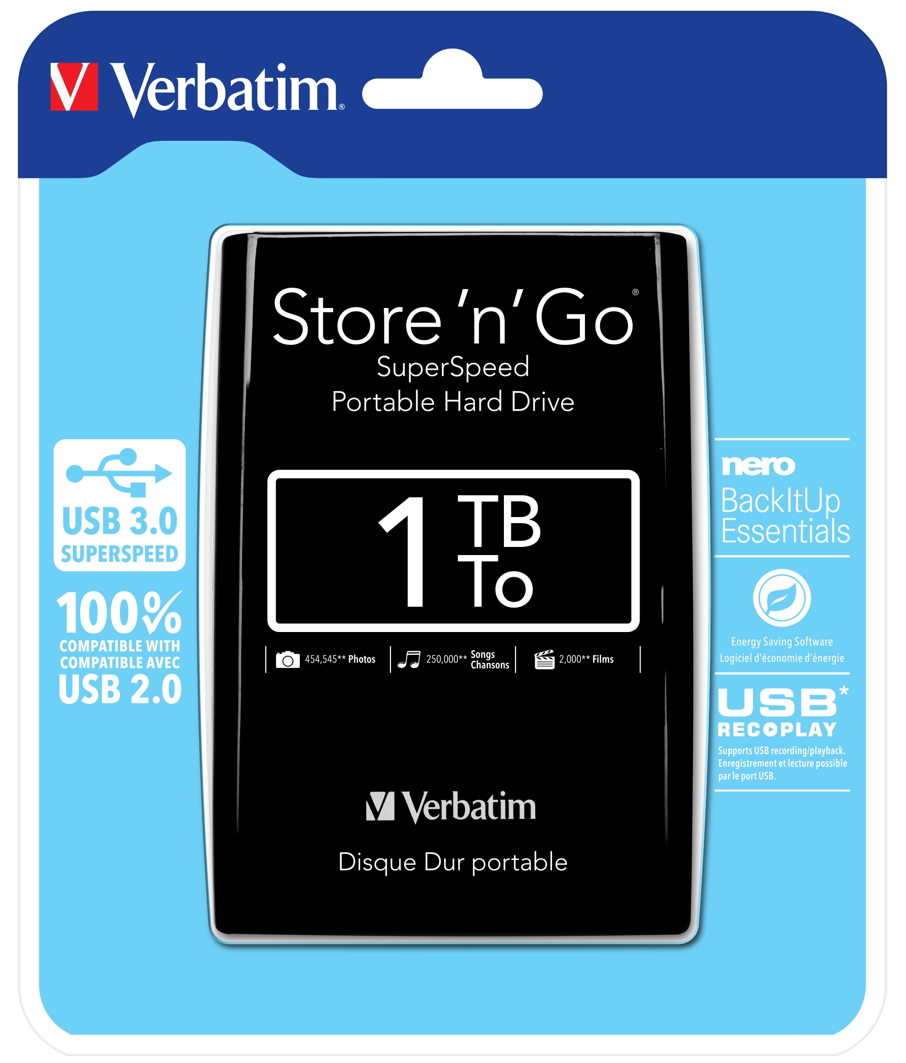 Verbatim Store ````n```` Go Harddisk Portable