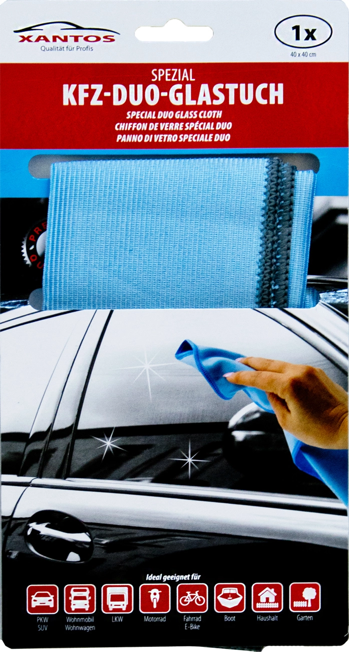XANTOS DUO glass cleaning cloth 40x40cm