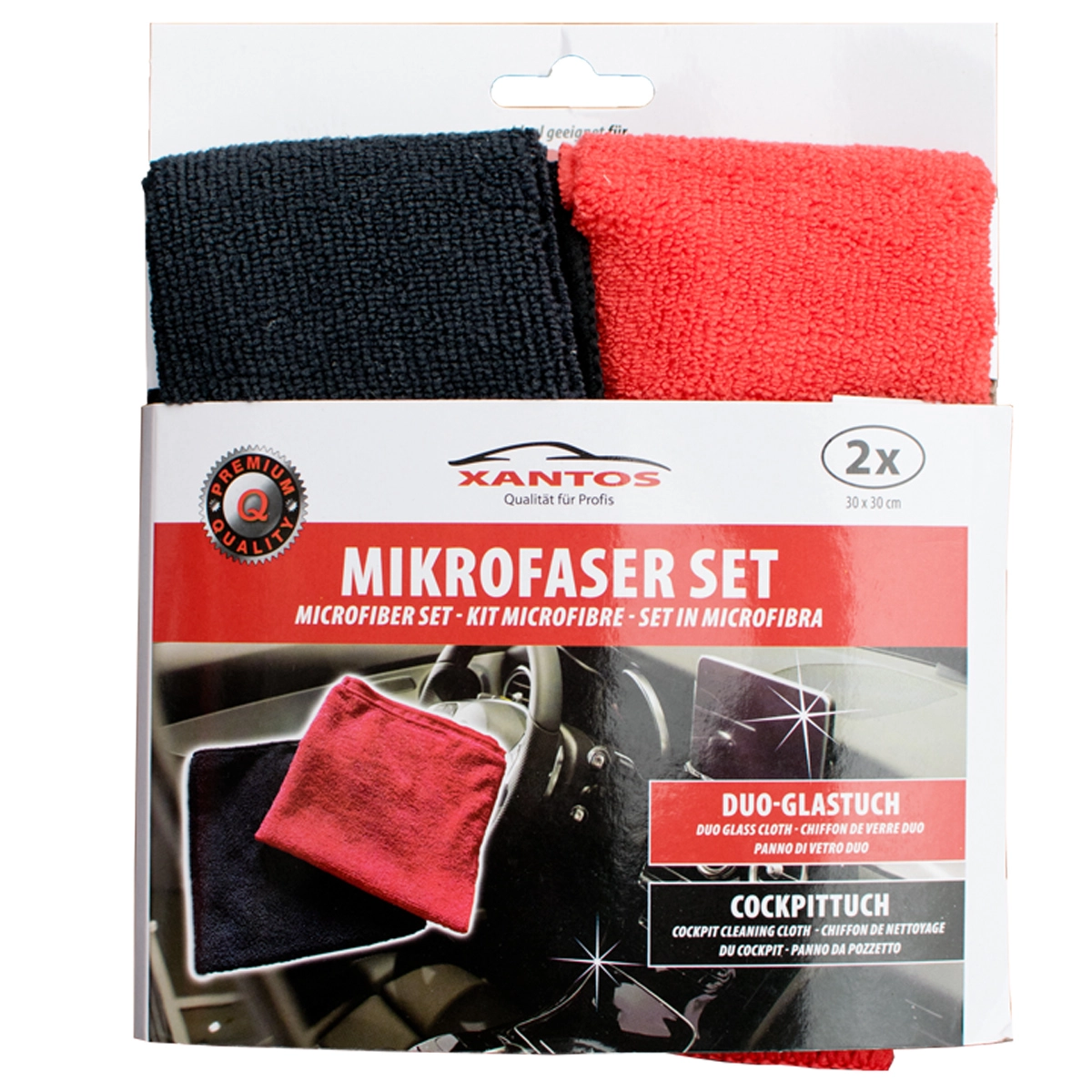 XANTOS microfiber set red/black 514233 4260164197176