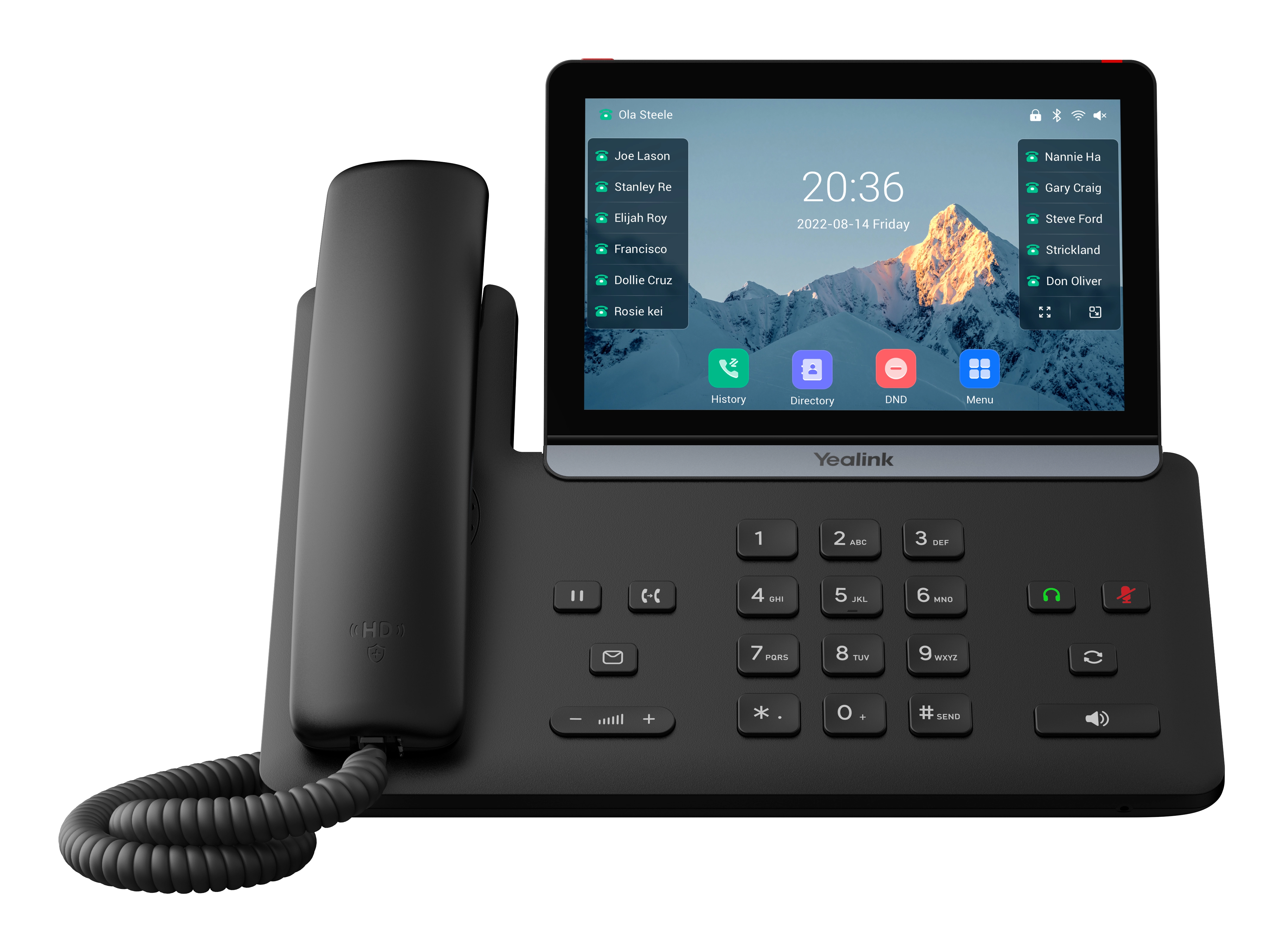 Yealink SIP-T87W VoIP phone with caller