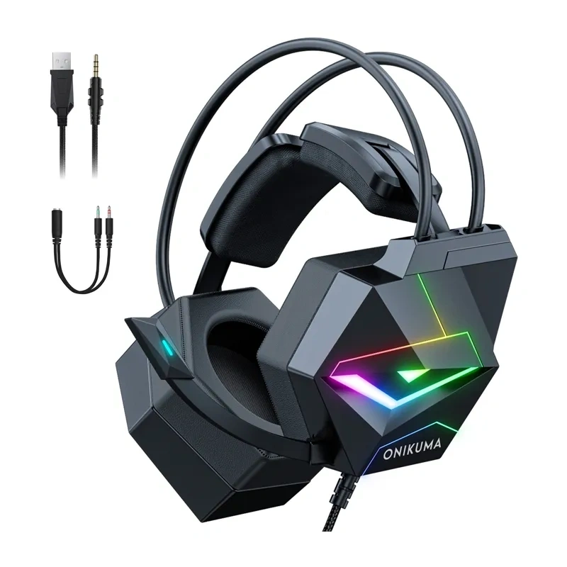 _8371477 ONIKUMA X20 Gaming Headphones (Black)