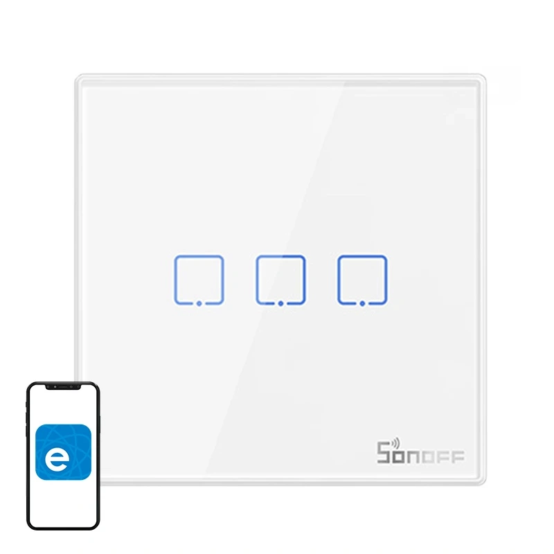 3-channel smart touch wall switch  433MHz