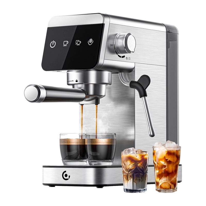 AMZCHEF CE-AZ-EM1501-SV portafilter coffee machine (silver)