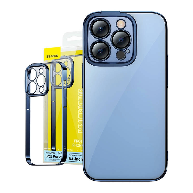 Baseus Glitter Transparent Case and Tempered