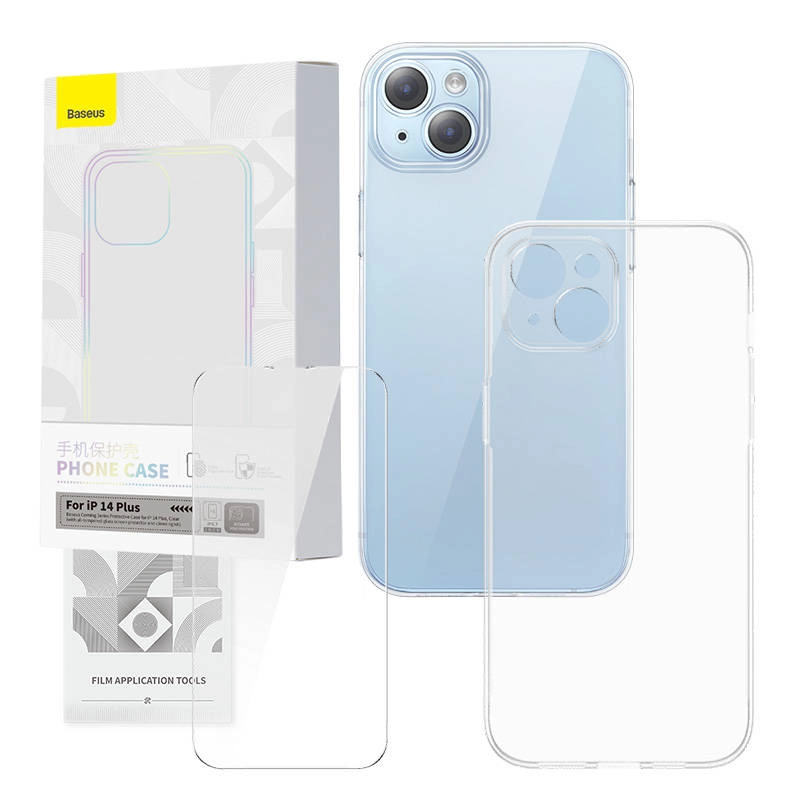 Transparent Case and Tempered Glass set