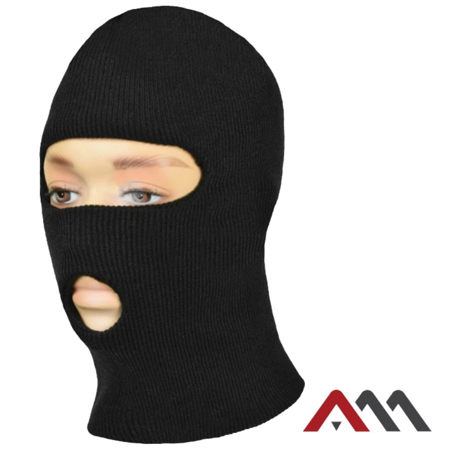 Cepure-maska Balaklava 2 caur. melna (