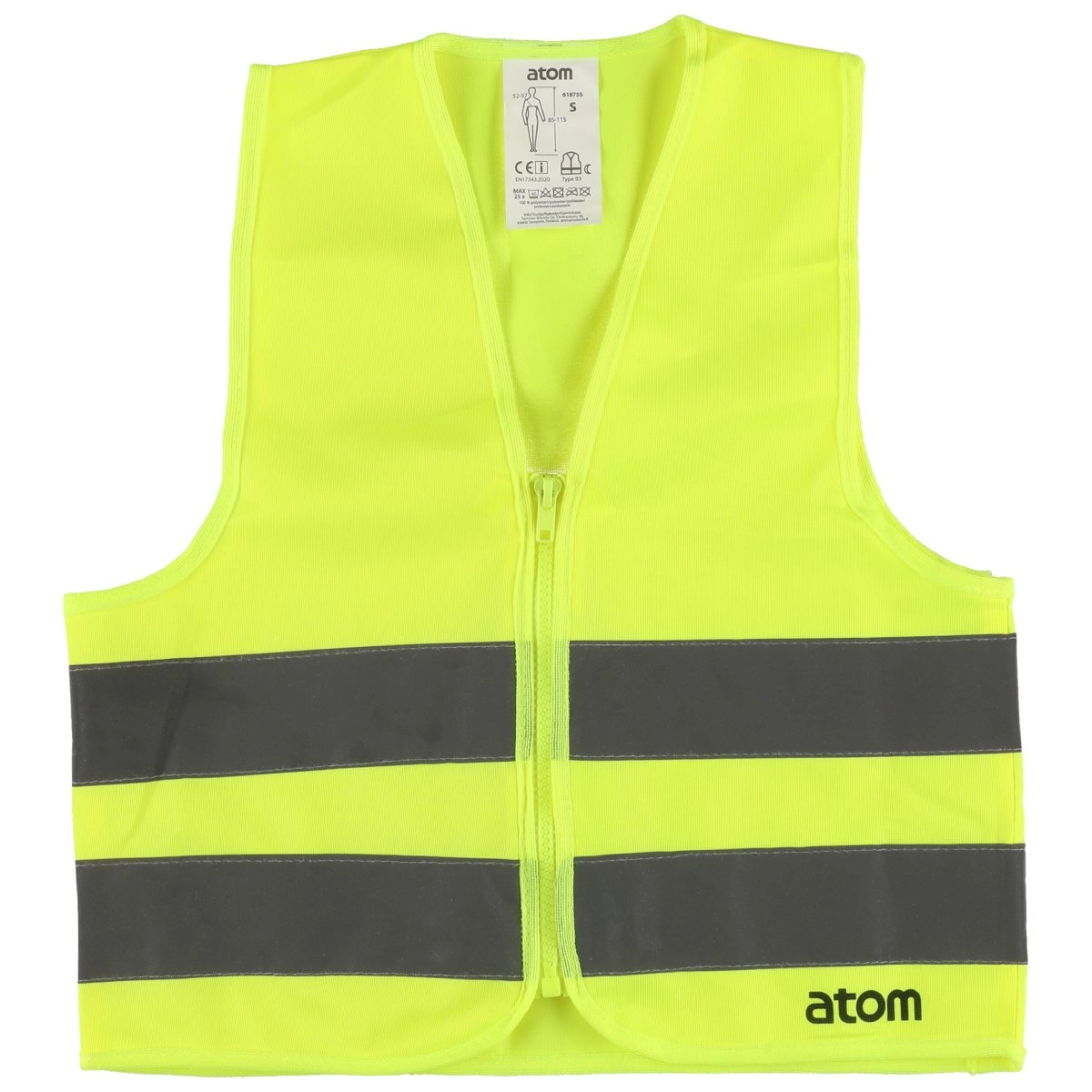 Reflecting vest Atom with zipper lock