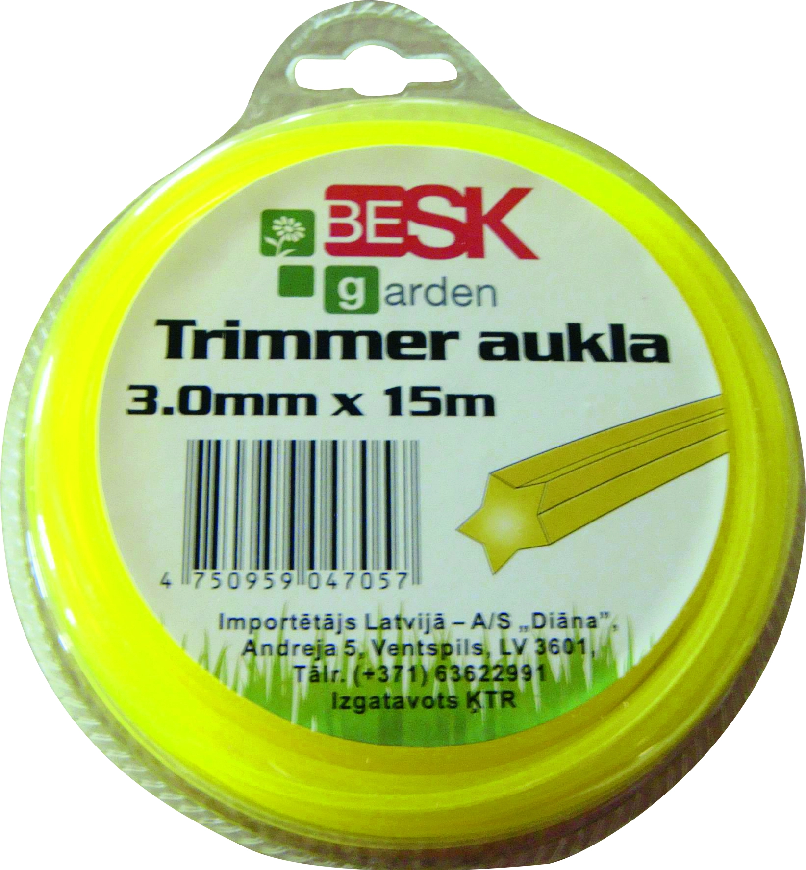 Trimmera aukla 1.6mm*15m zvaigzne 9047026