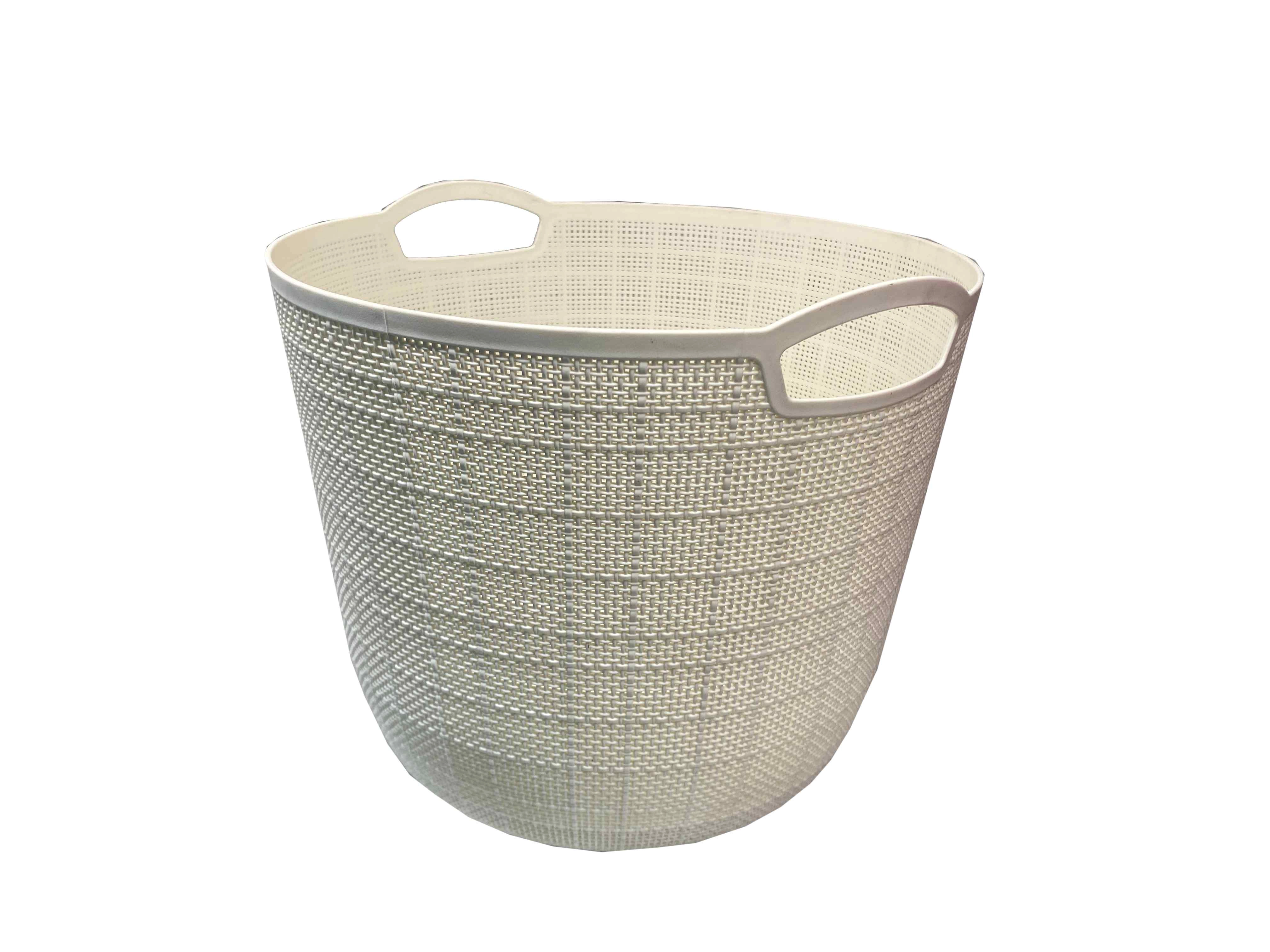 Groziņš plastmasas apaļš 33x26cm balts 9088999