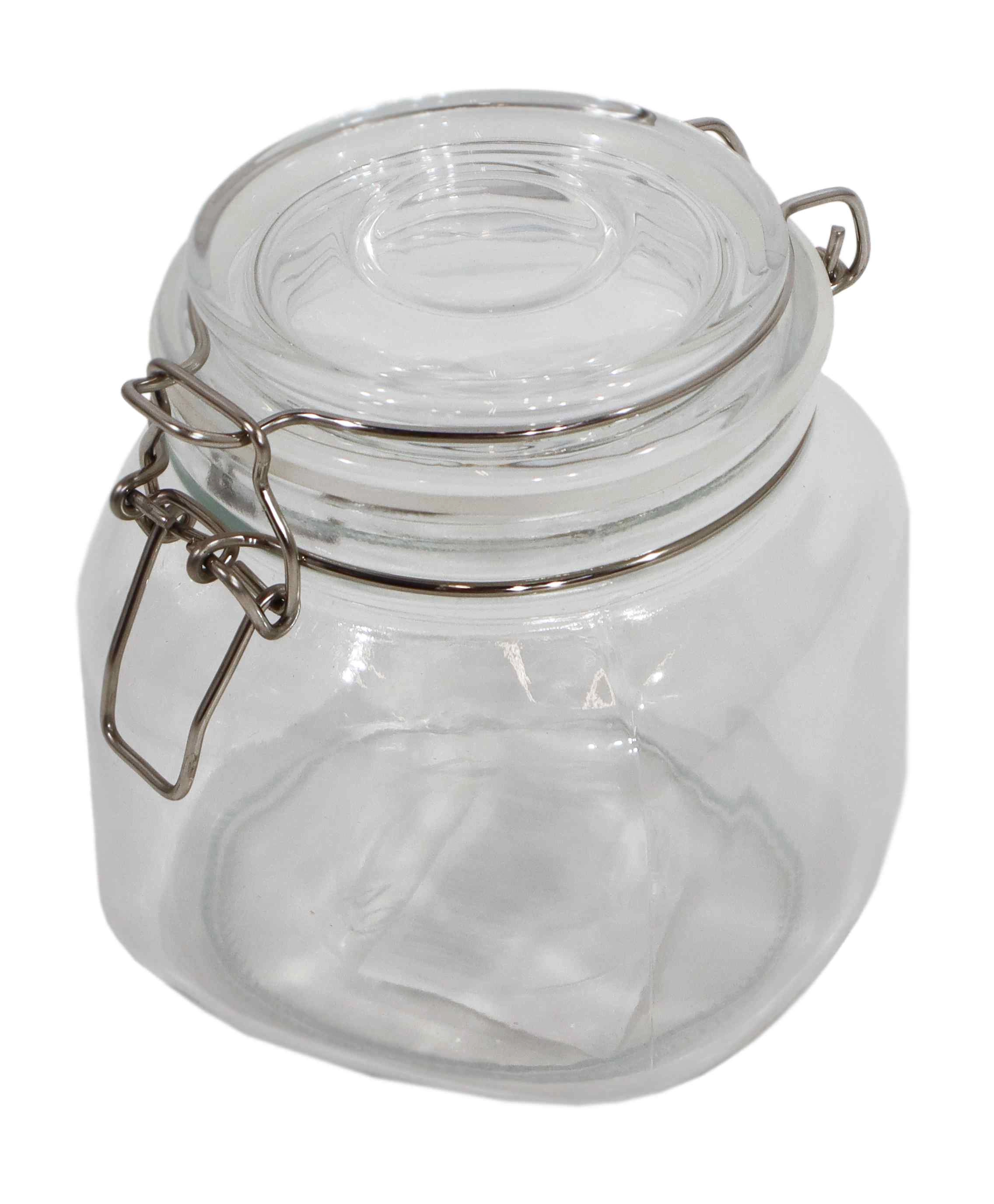 Glass jar with glass lid 750ml