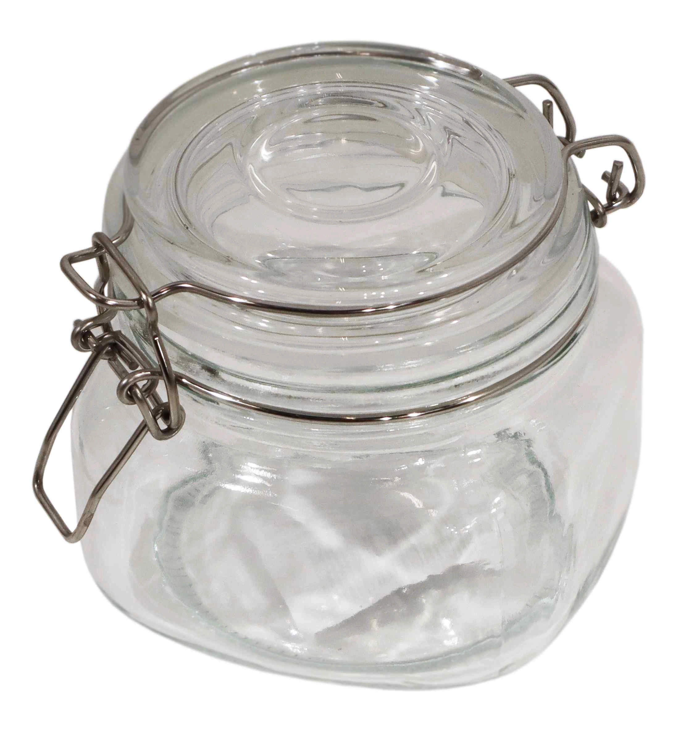 Glass jar with glass lid 500ml