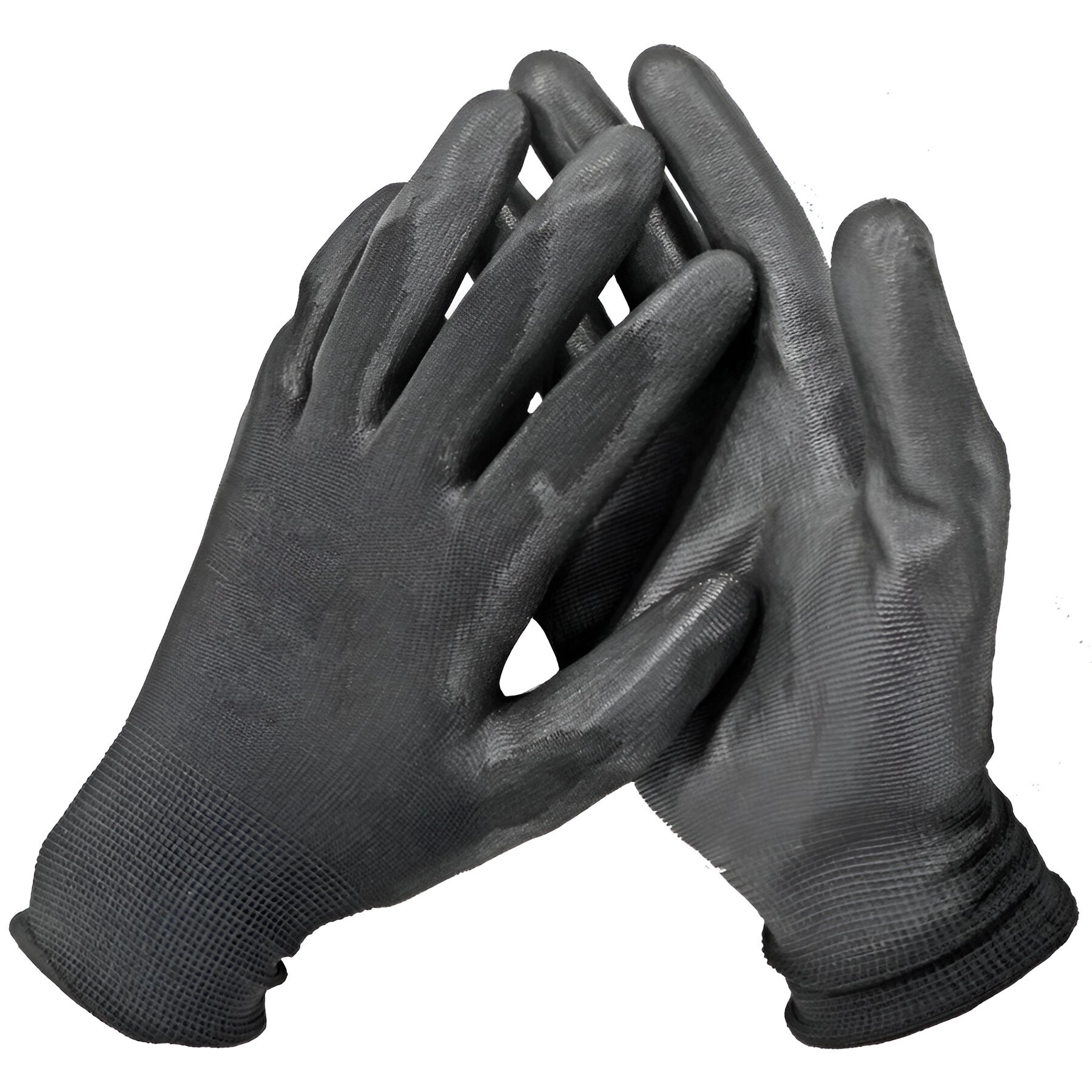 Gloves polyester with black PU cover