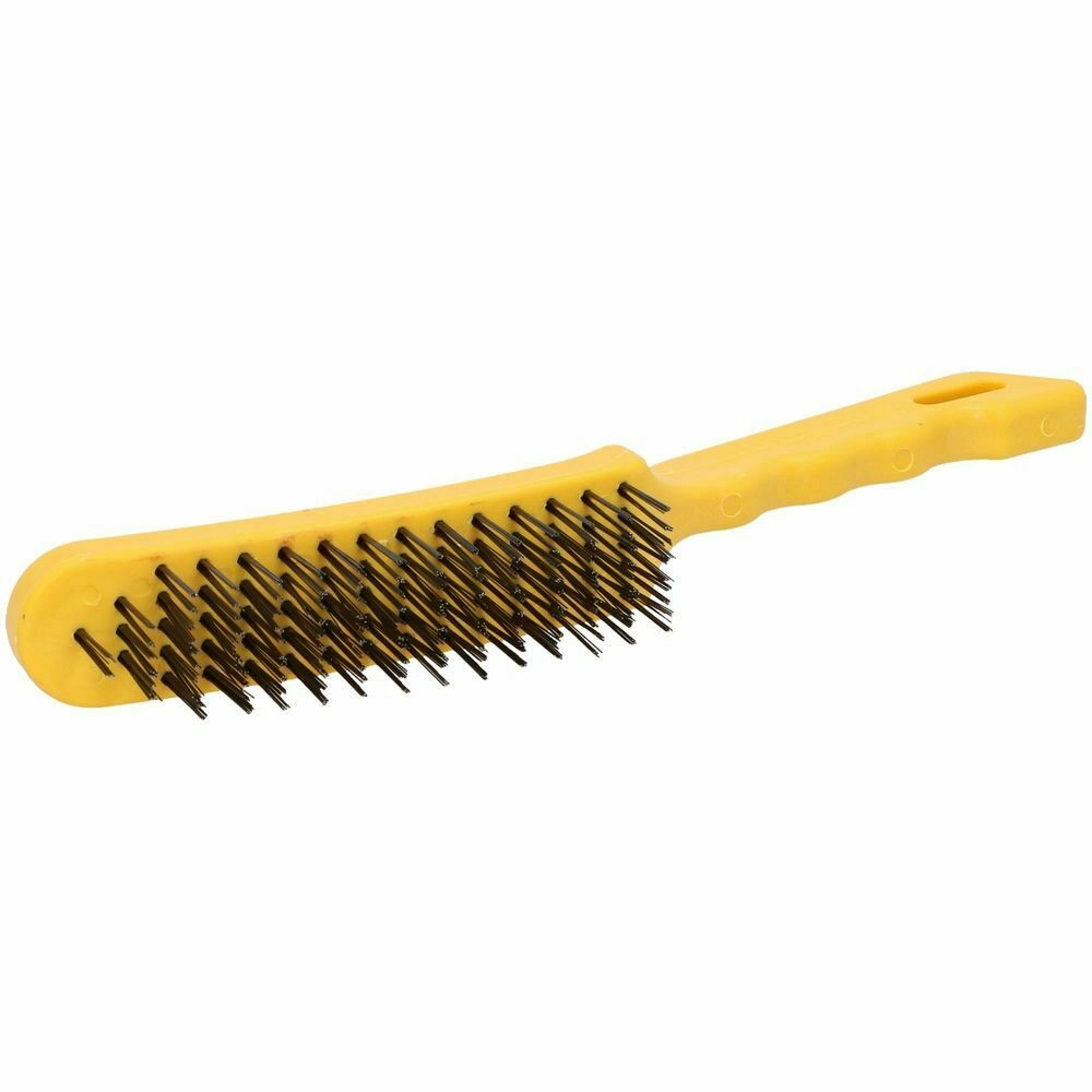 Hand brush steel 5 rows plastic