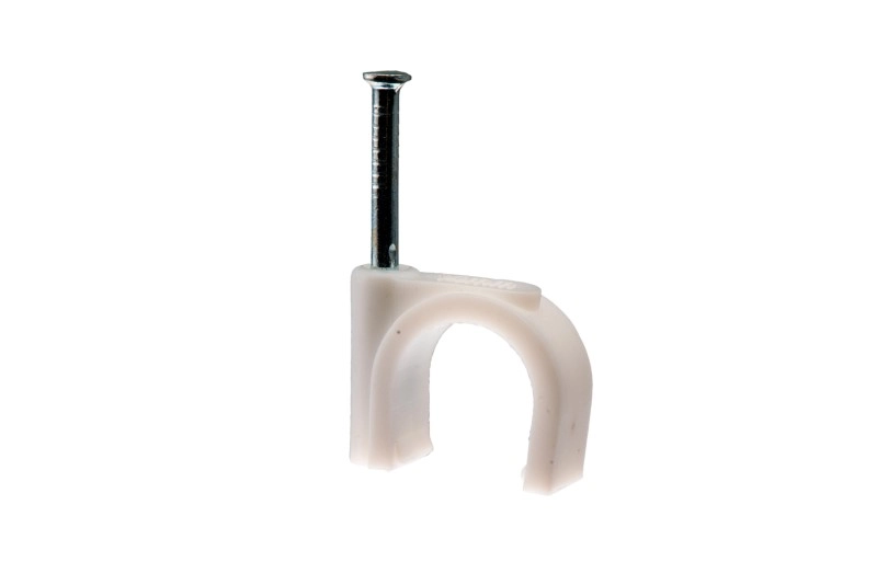 Kabeļklipsis 7mm balts (100) 1gb 4335213