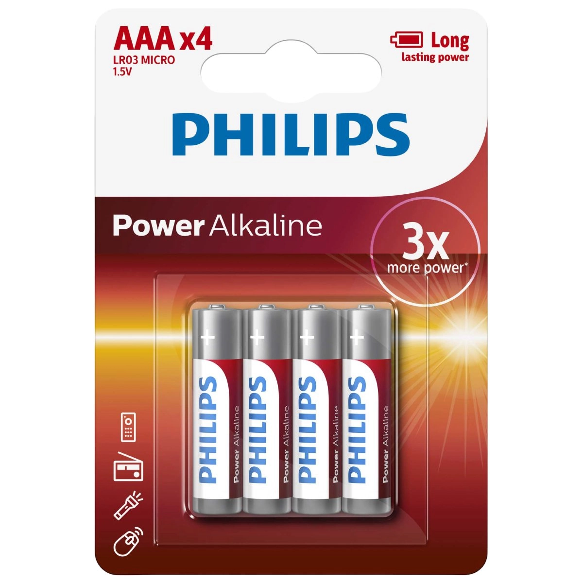 Philips Power Alkaline LR03P4B/05 household battery