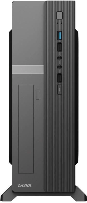 1stCOOL korpuss COMPACT 1, Micro Tower, AU, USB 3.0, USB-C, CR, 1x 80mm ventilators, melns