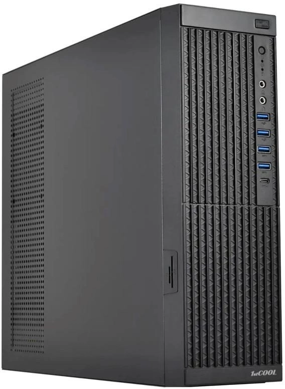 1stCOOL korpuss COMPACT 2, Micro Tower, AU, USB 3.0, 1x 60mm ventilators, melns