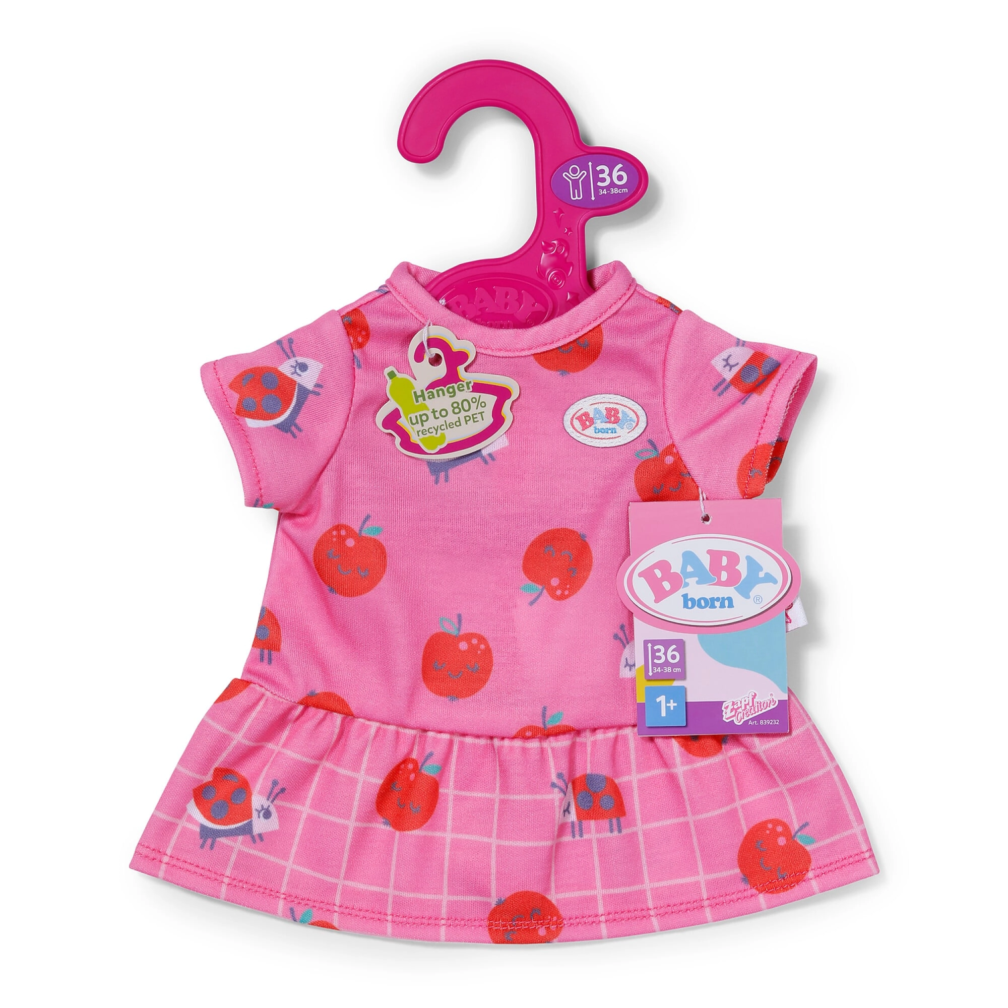 Zapf Dress Pink 36cm Doll dress