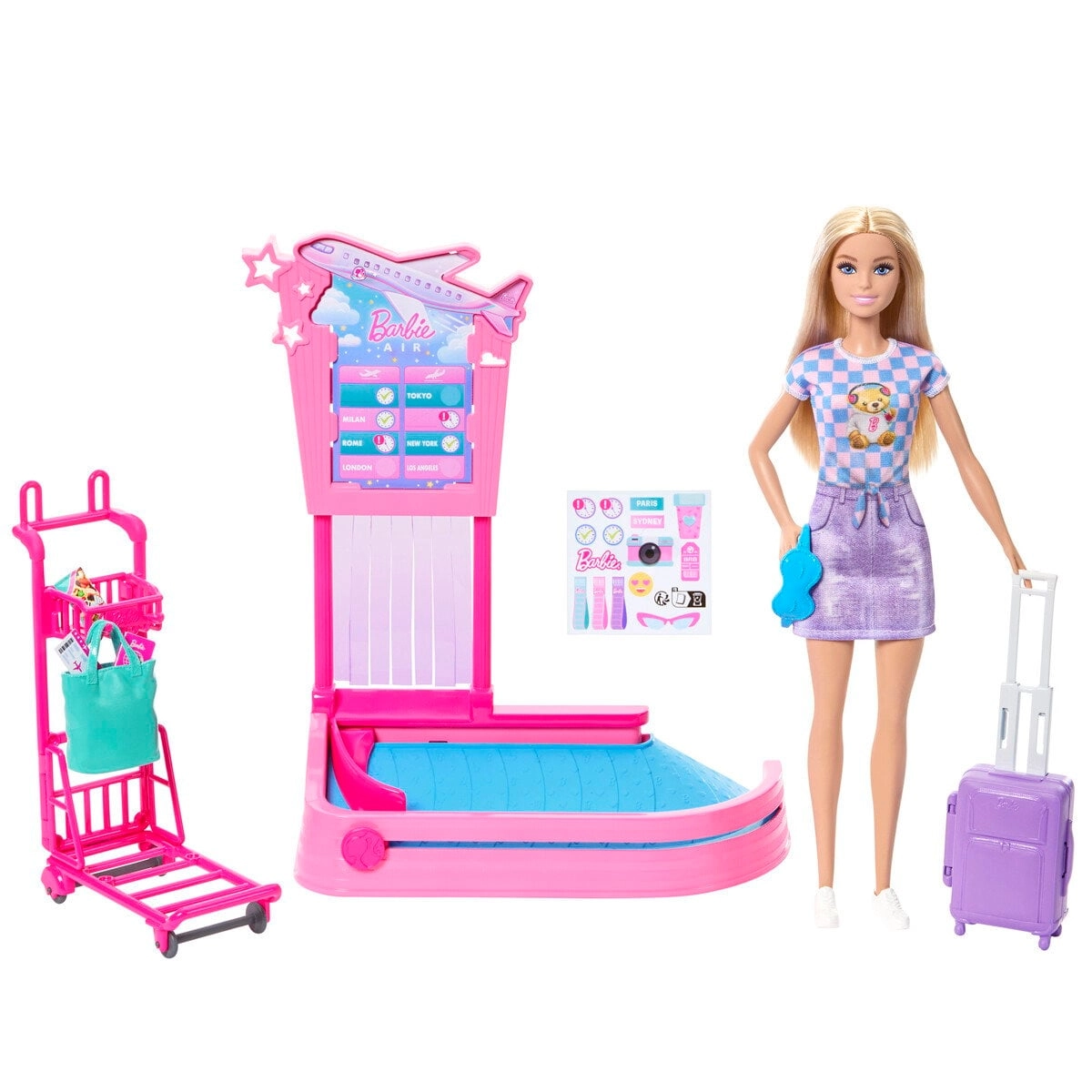 Barbie `Malibu` Travel Doll Baggage Claim