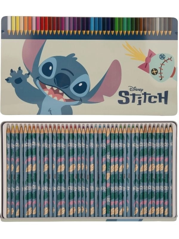 Stitch - Colour pencil in tin