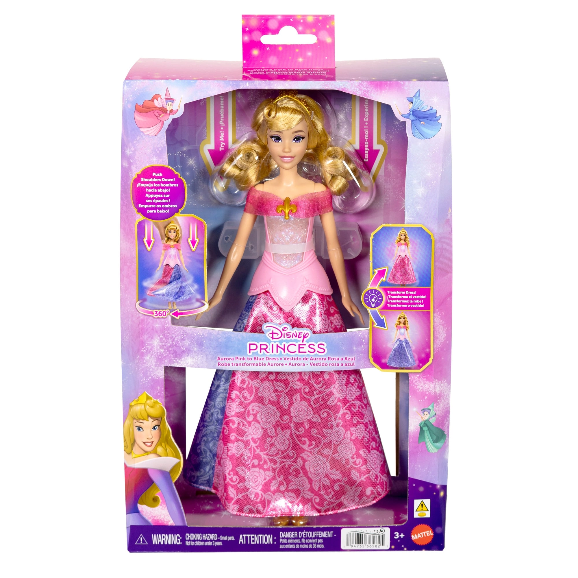 Disney Princess Pink to Blue Dress