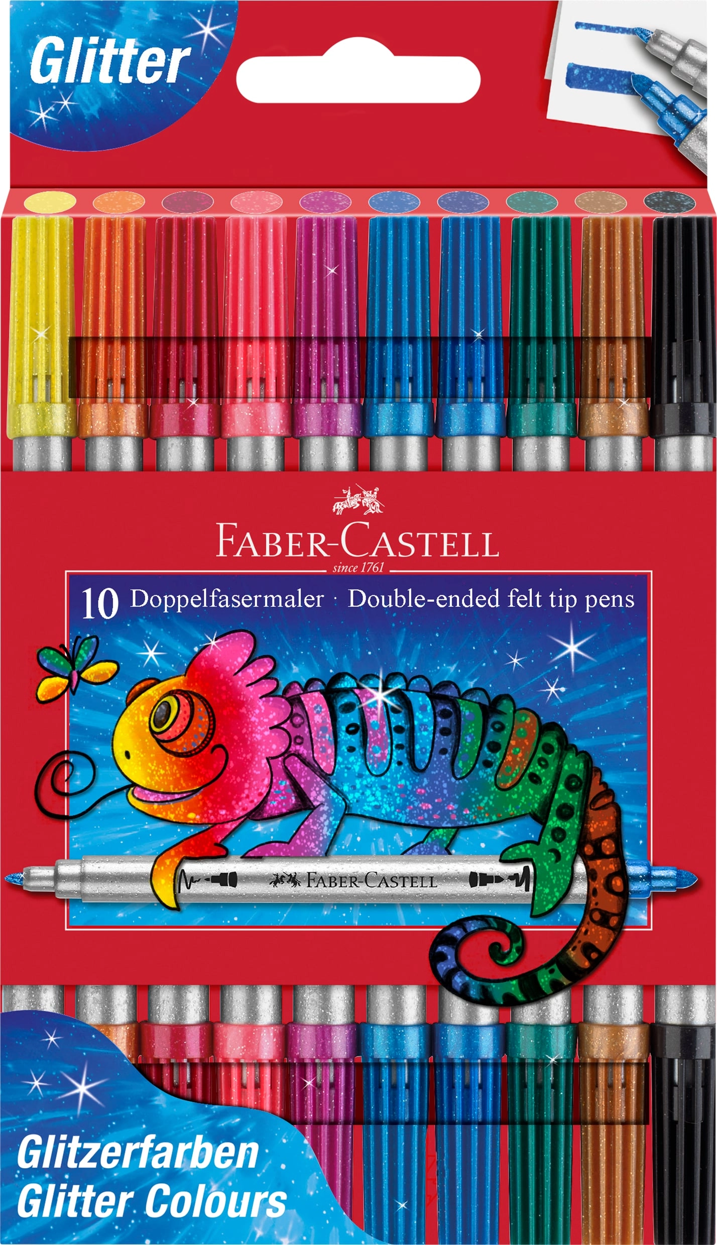 FABER-CASTELL double fiber pen glitter case