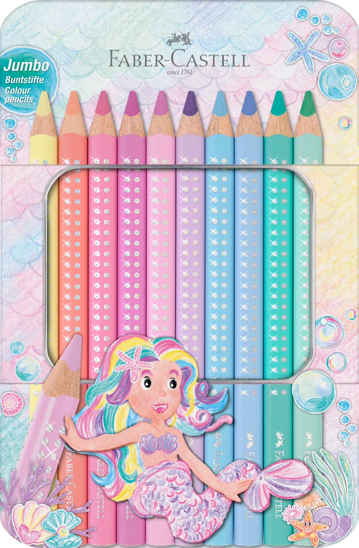 Faber-Castell Jumbo Sparkle Metallic  Multicolour 10