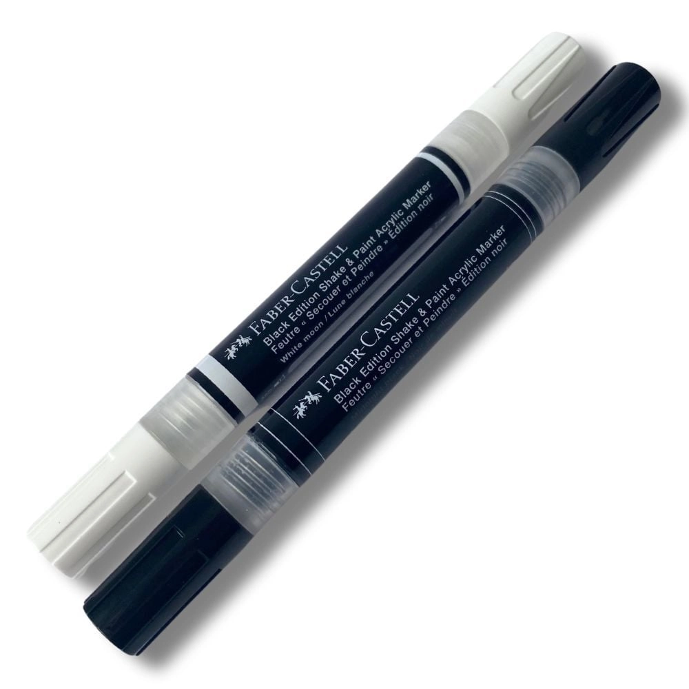 Markery akrylowe Black Edition 2szt biały