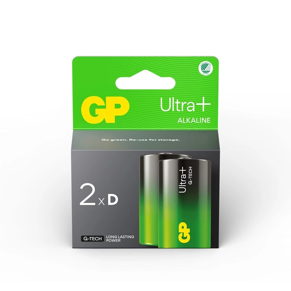 Batteri  GP Ultra Plus  Alkaline  D