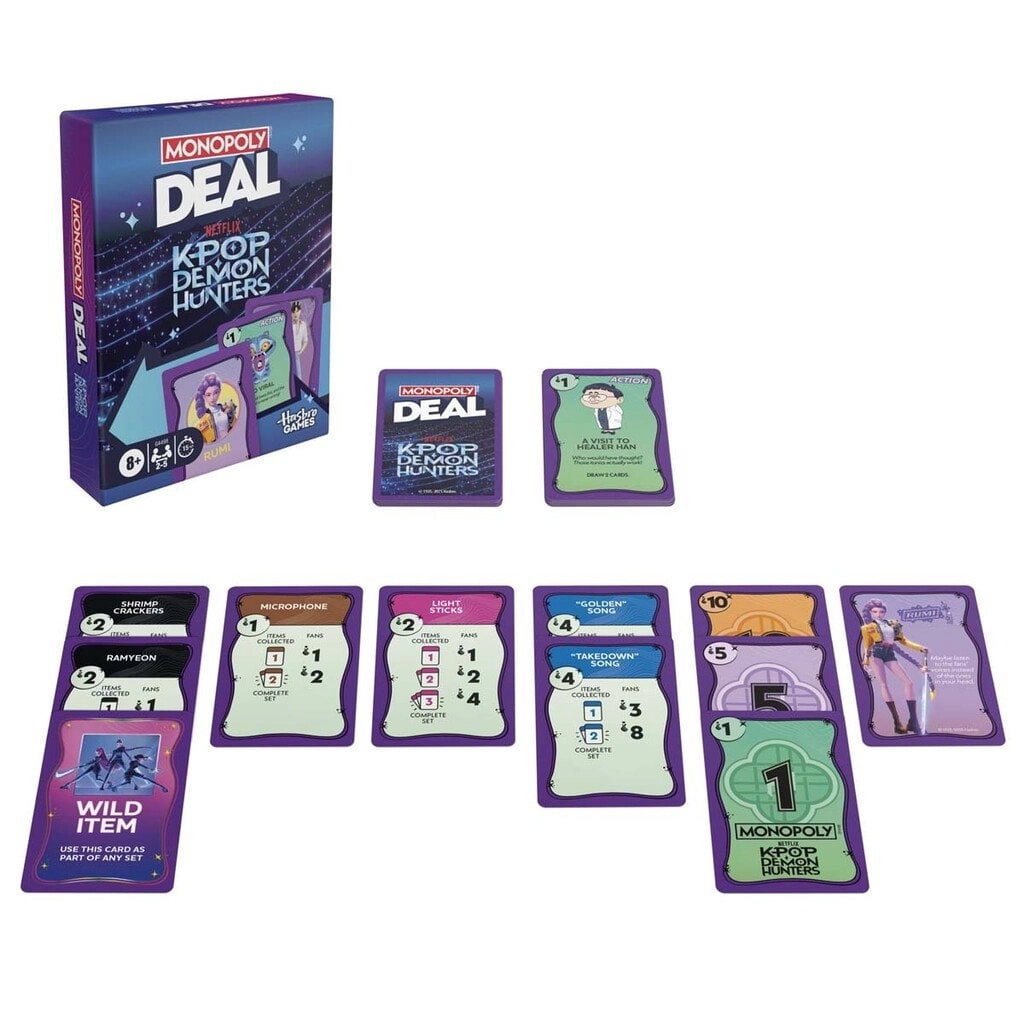 Hasbro Monopoly Deal KPop Demon Hunters