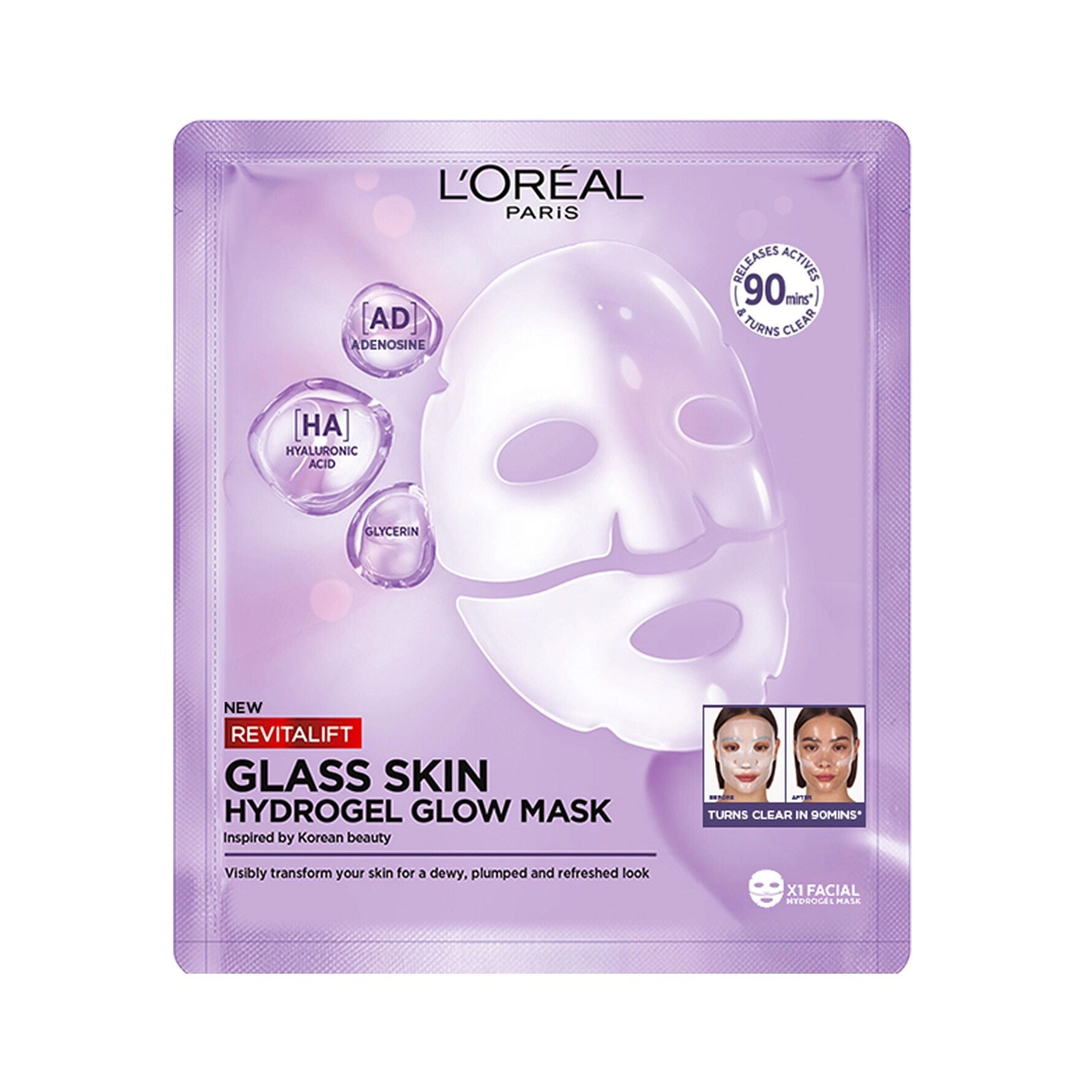 L````OREAL_Revitalift Filler Glass Skin face sheet