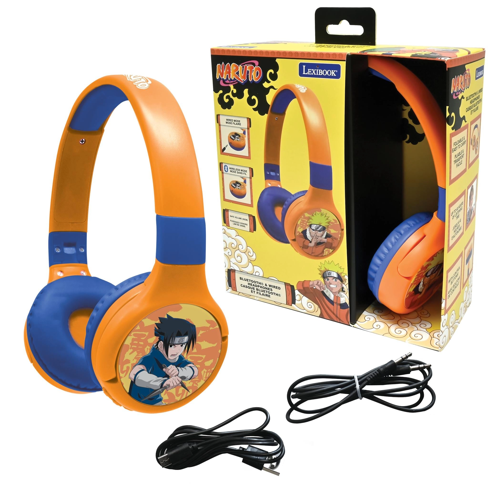 Lexibook — 2 in 1 salokāmas Naruto dizaina austiņas (HPBT010NA)