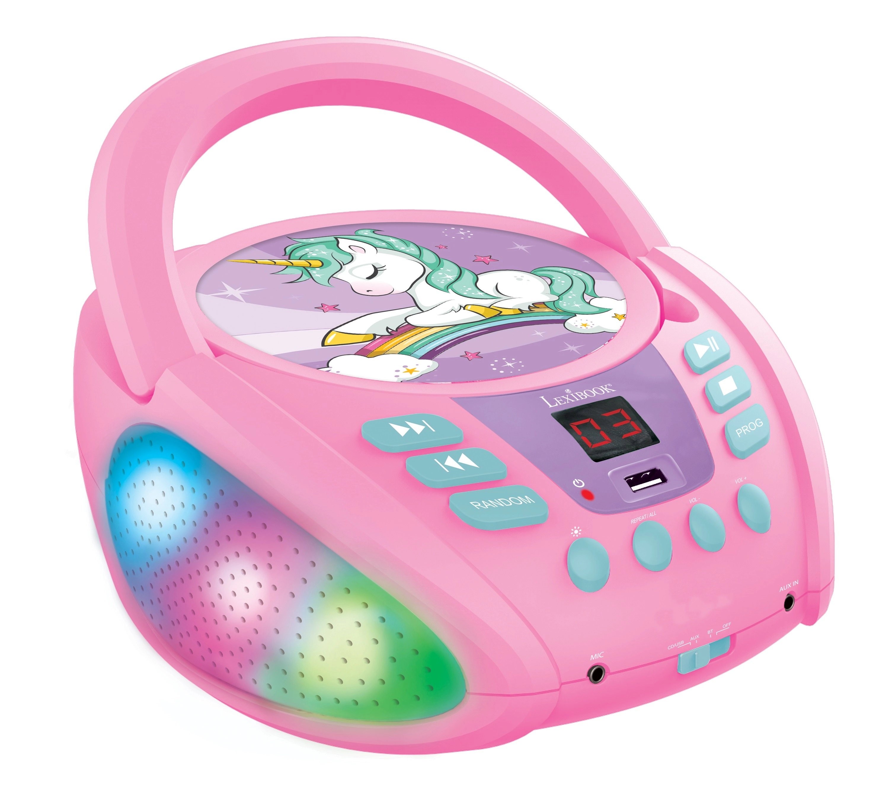 Lexibook - Unicorn Bluetooth Portable CD