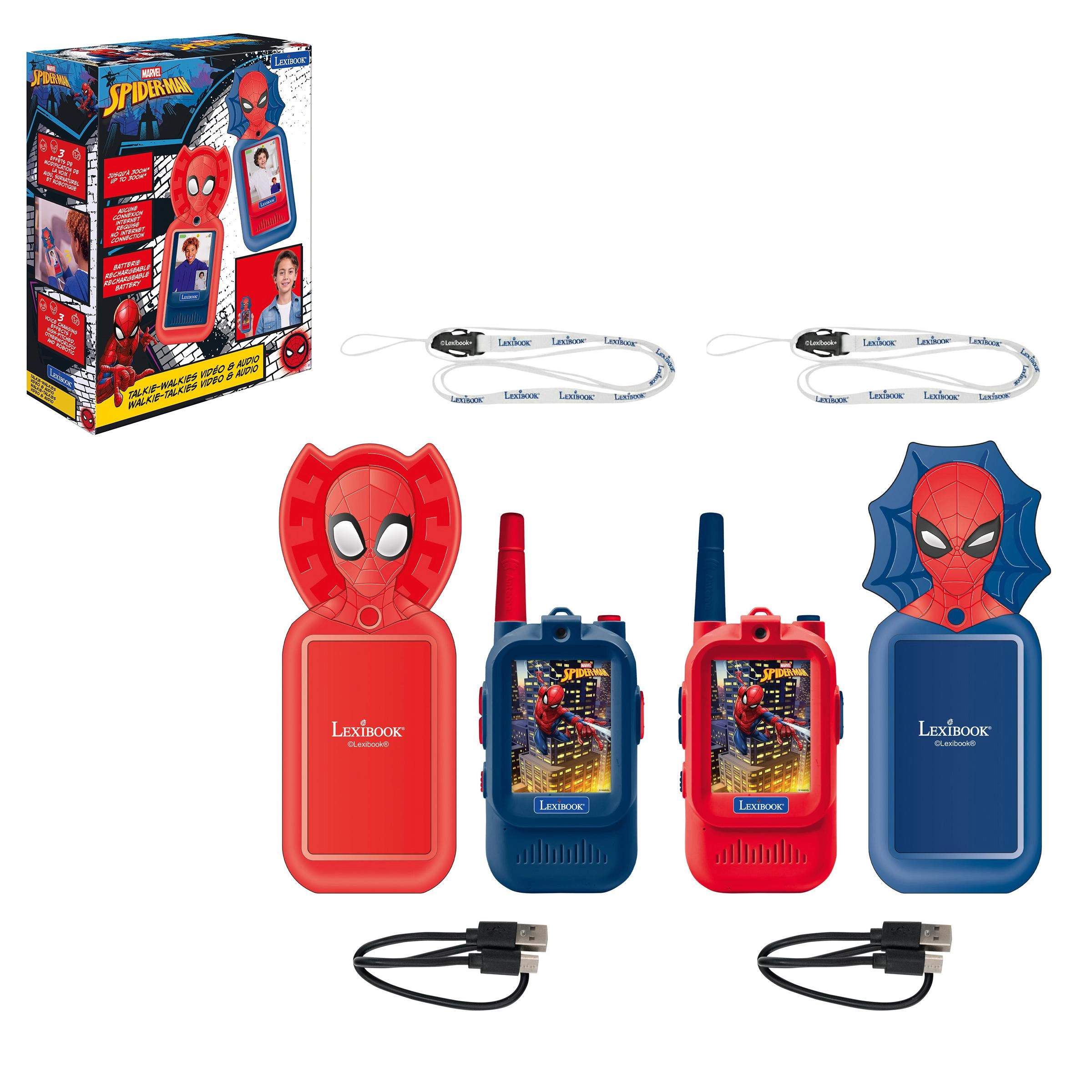 Lexibook - Spider-Man Rechargeable Video Walkie-Talkie