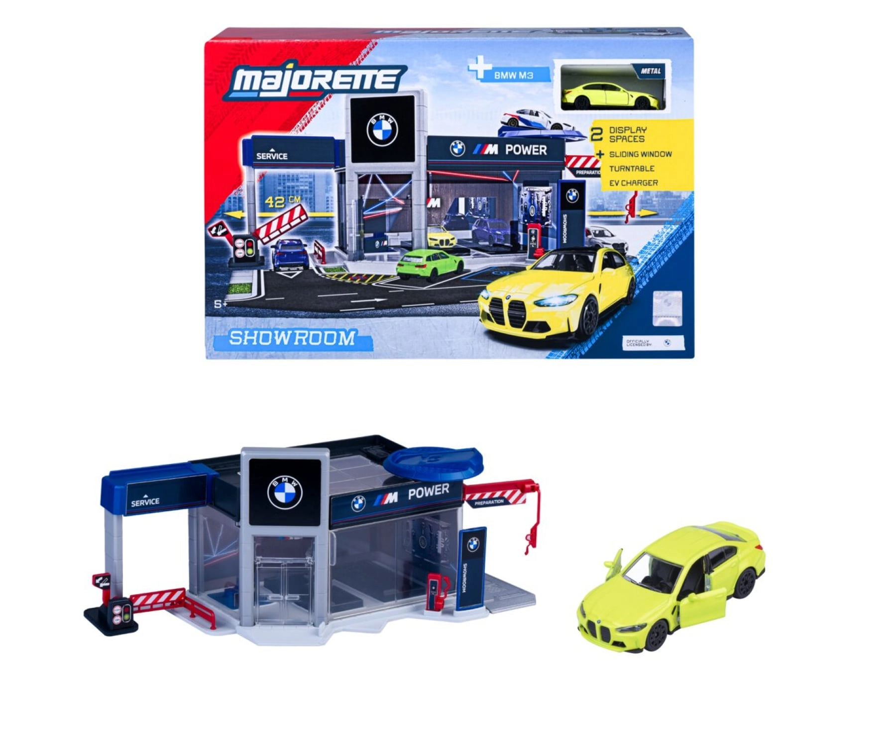 Majorette BMW Showroom + 1 auto