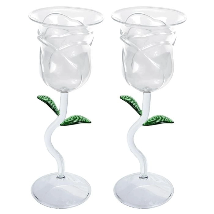 Mikamax - Rose Wine Glass Set
