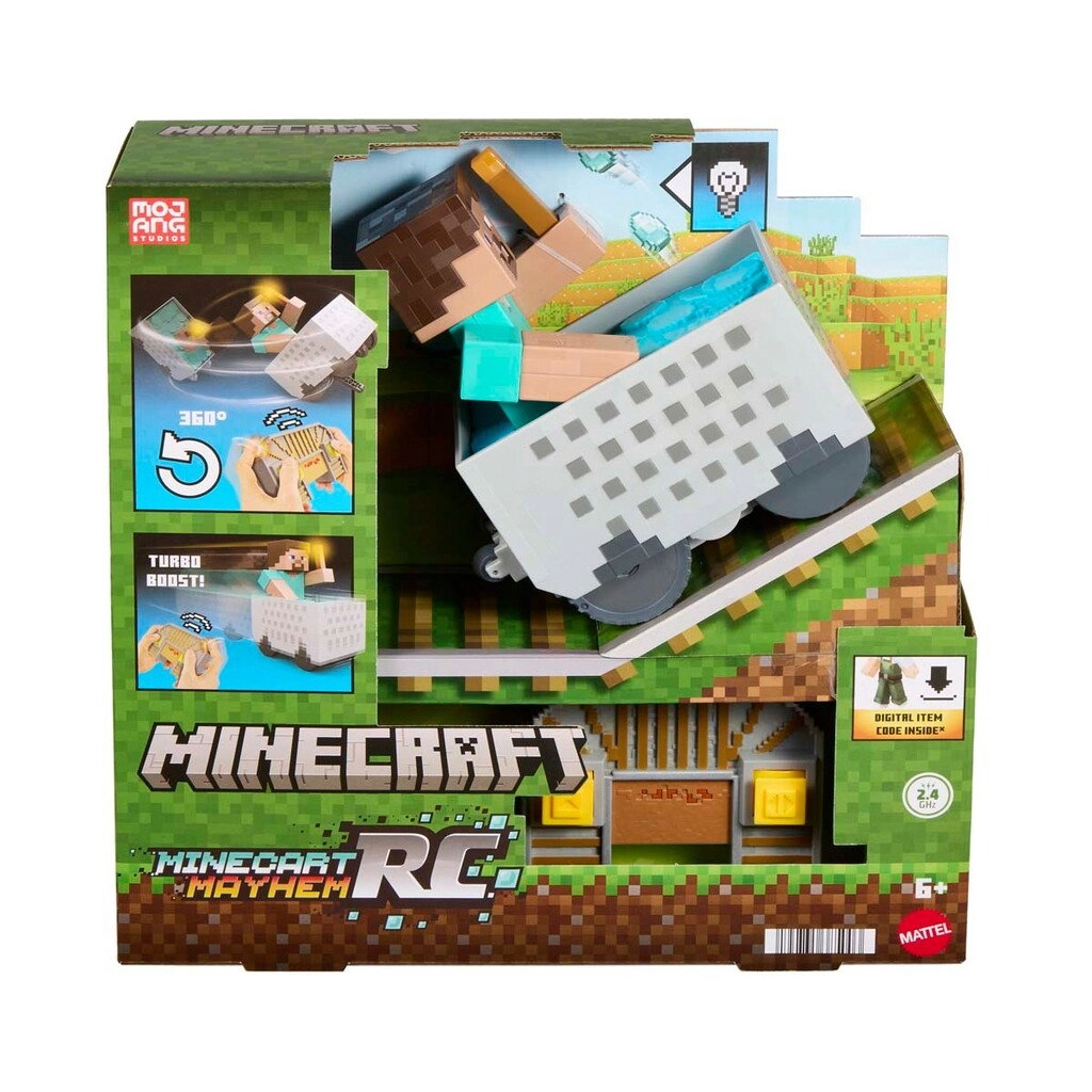 Minecraft Minecart RC Steve Wheelie Stunt