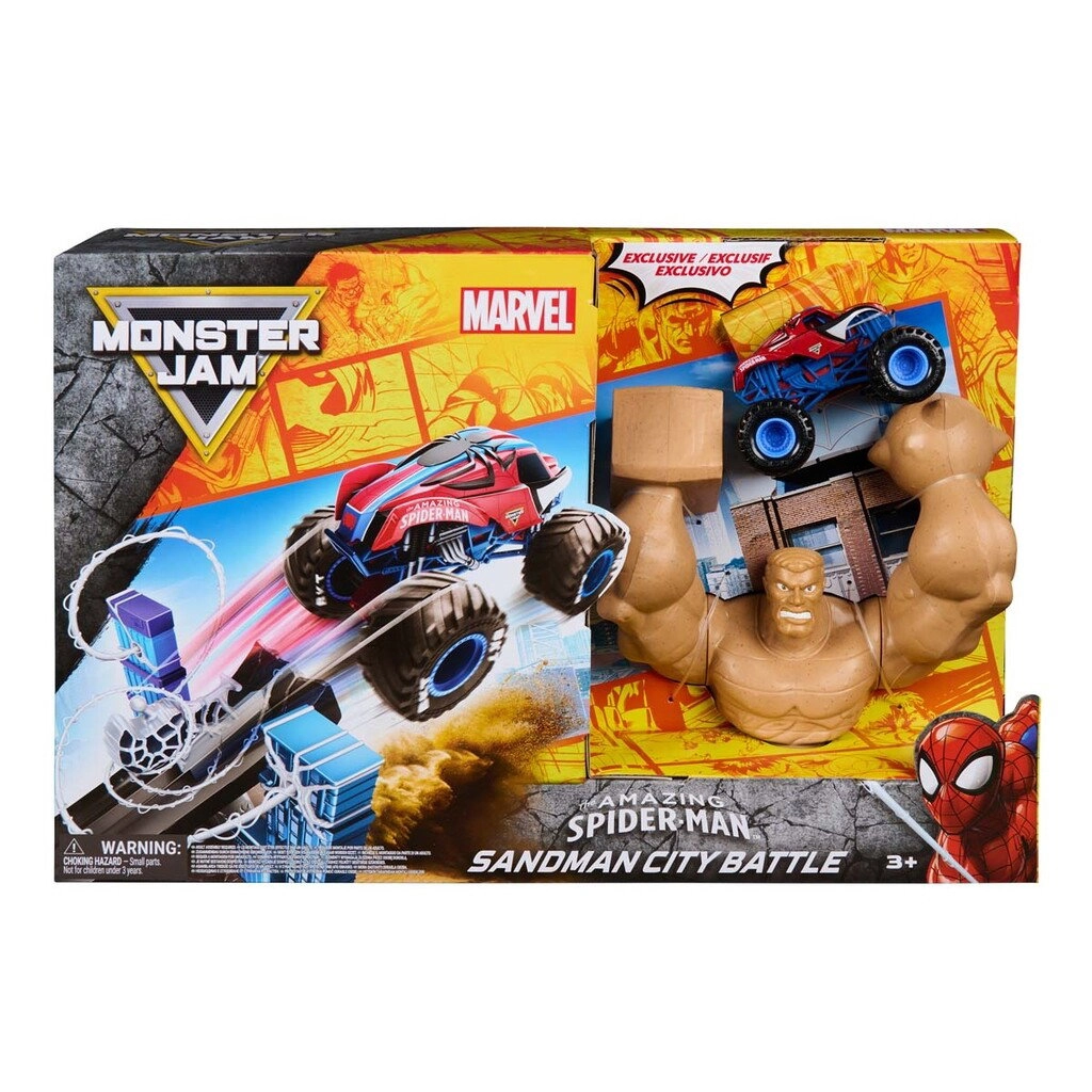 Monster Jam Spiderman Sandman City Battle