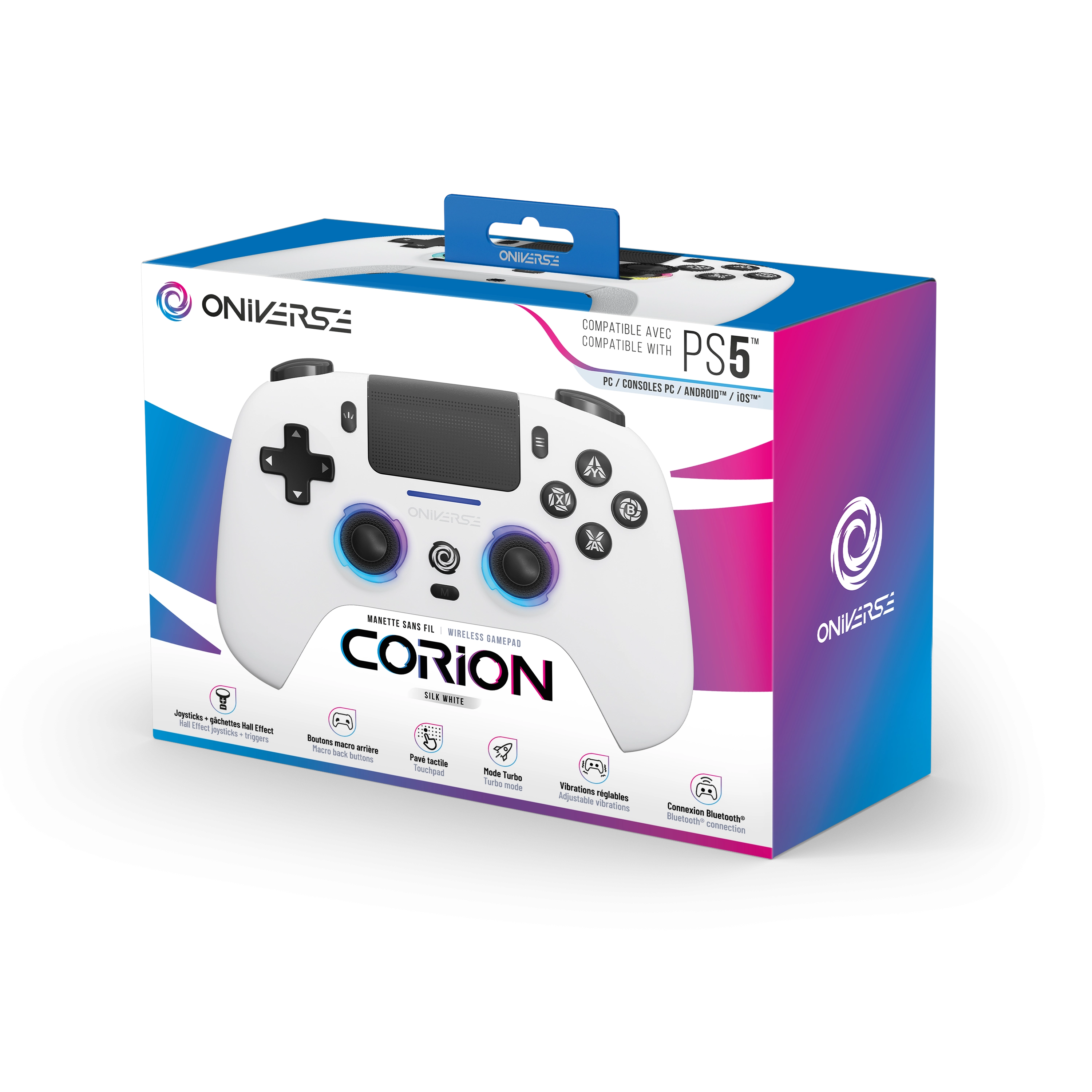 Oniverse Corion White Bluetooth Gamepad Analogue