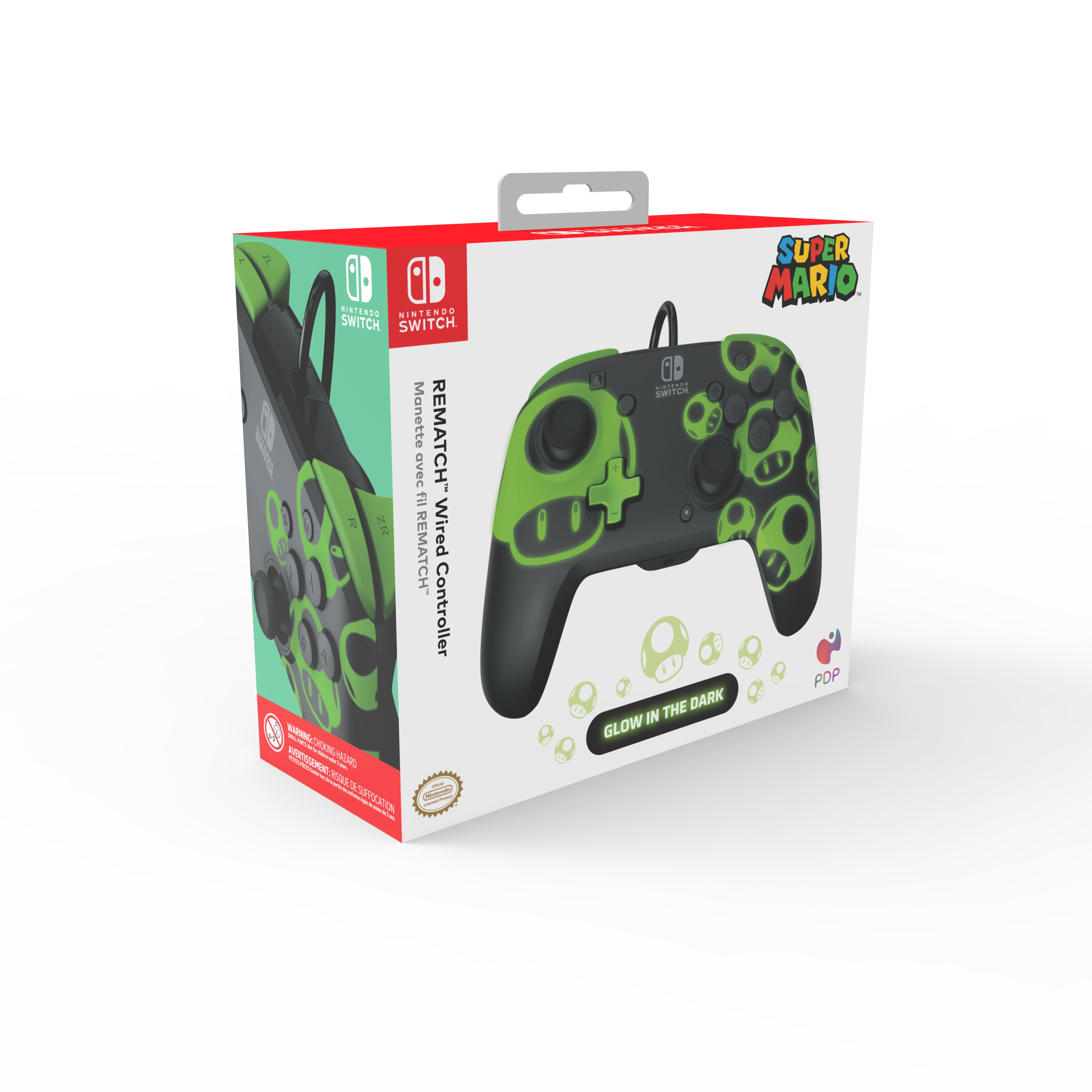 PDP REMATCH Wired Controller: 1-Up Glow
