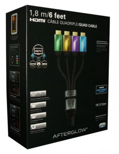 PDP Quad HDMI Cable 6`` AfterGlow