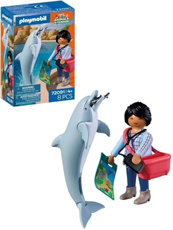 Playmobil Zoo: Dolphin and Visitor 72091