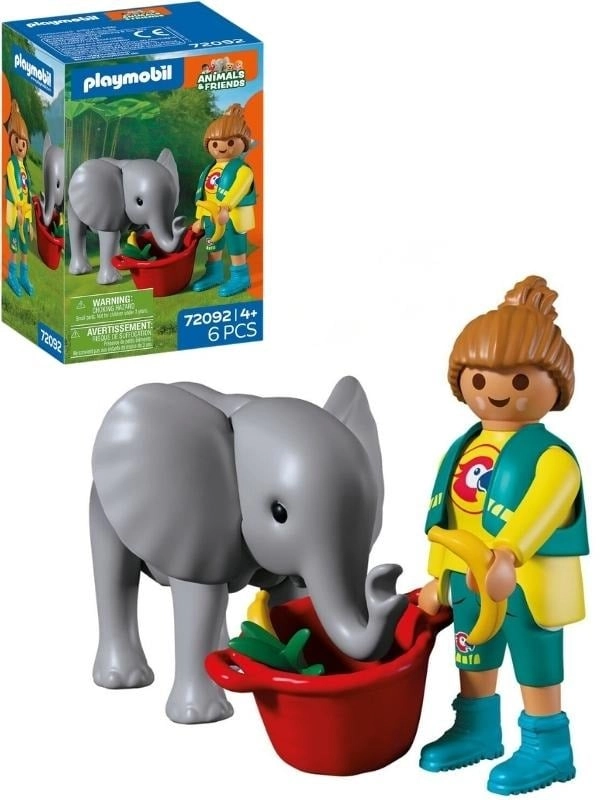 Playmobil zoo: baby elephant and keeper