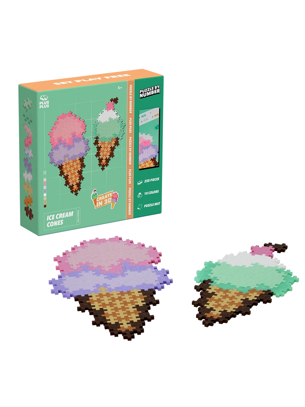 Plus Plus puzzle by numbers Ice